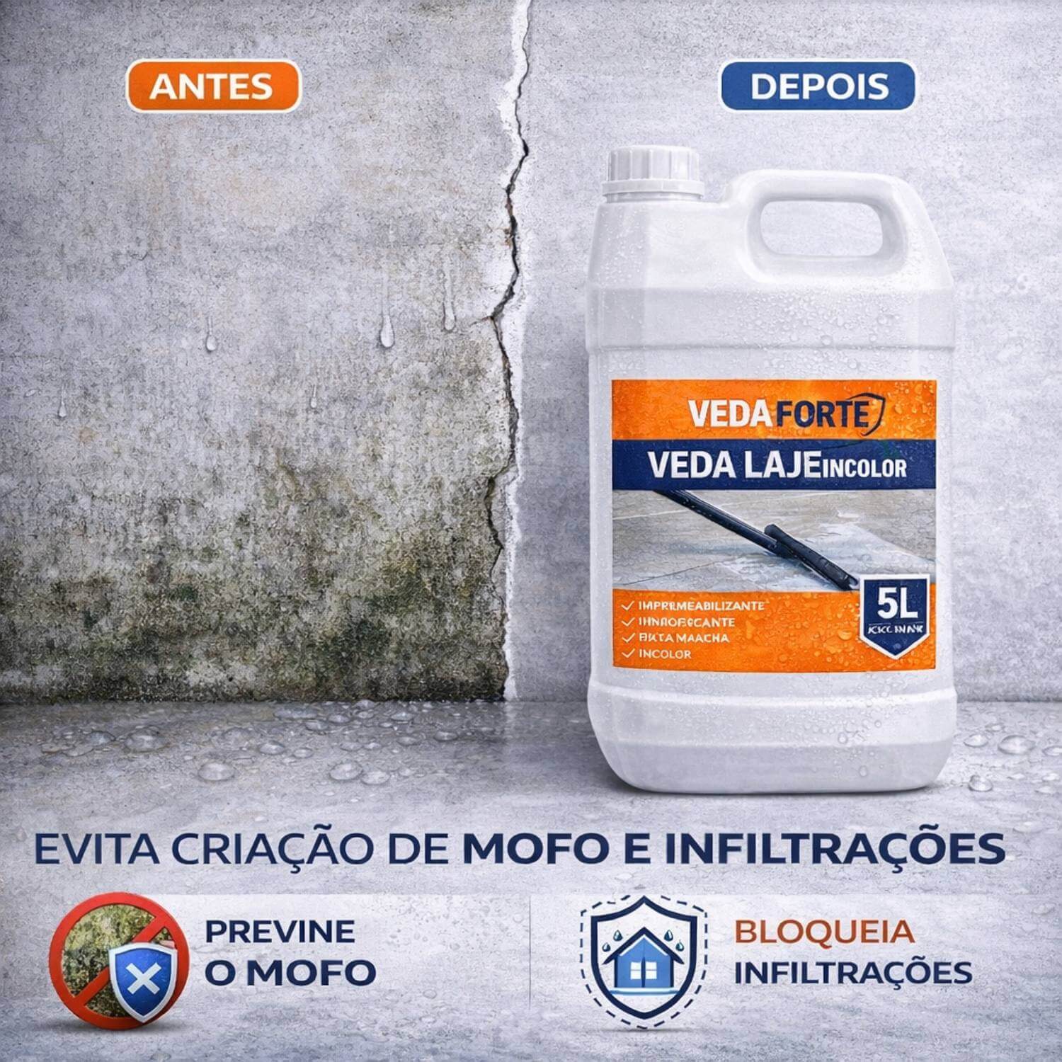 Aplicação Veda Laje na prática